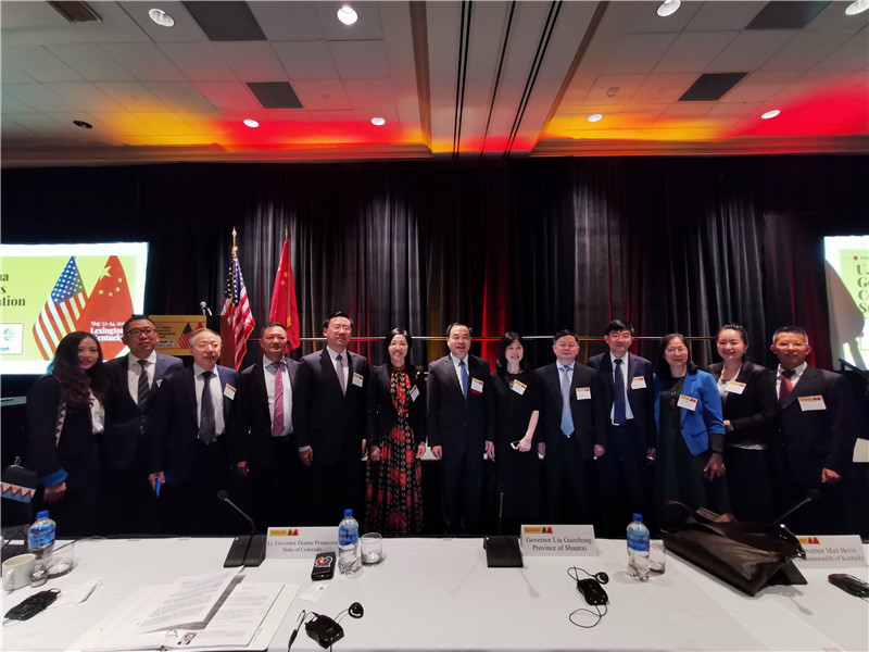 2019年5月唐良智市长率团访美出席中美省州长论坛并开展招商引资活动